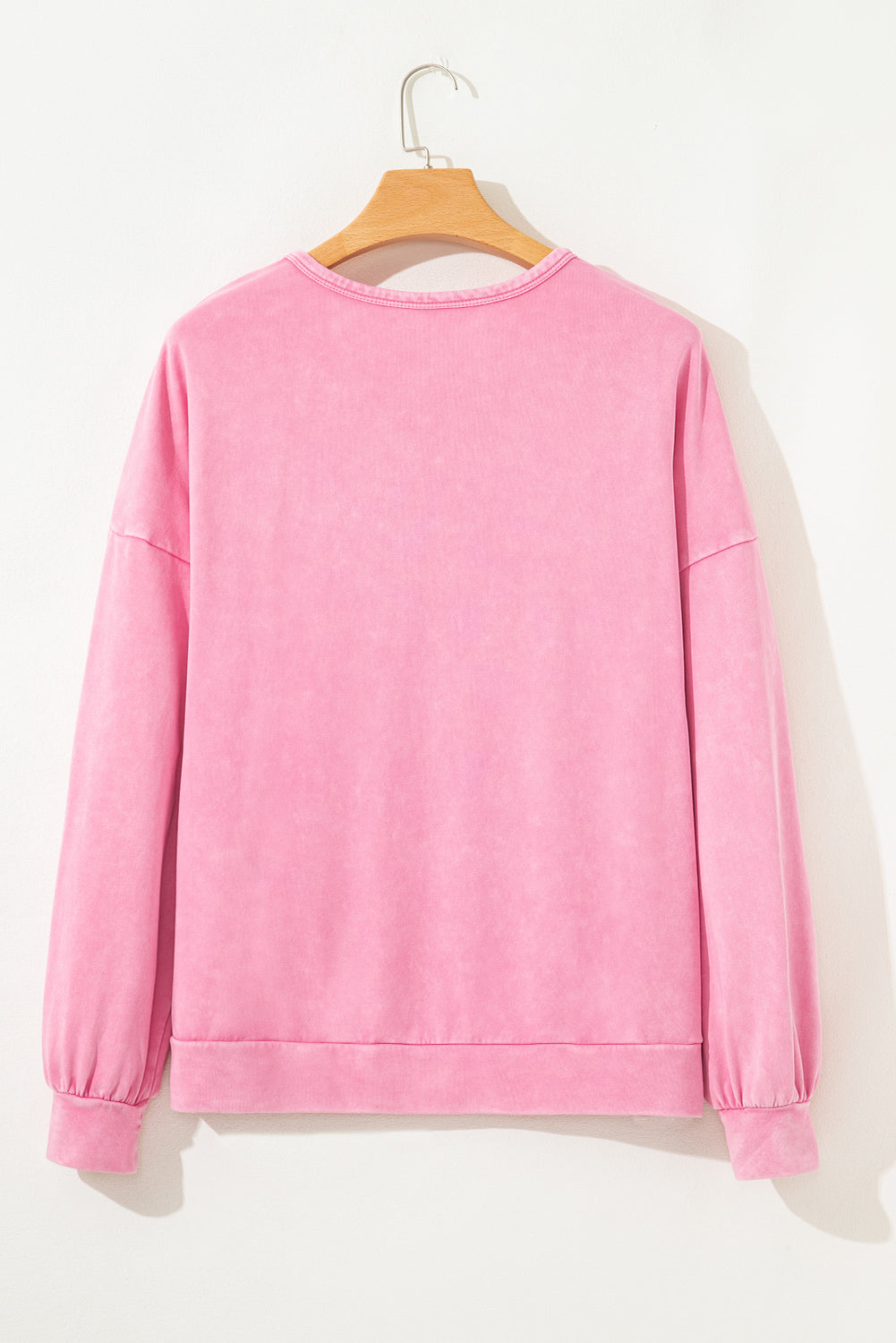 Bonbon Waffle Bowknot Patchwork Mineral Wash Plus Size Top