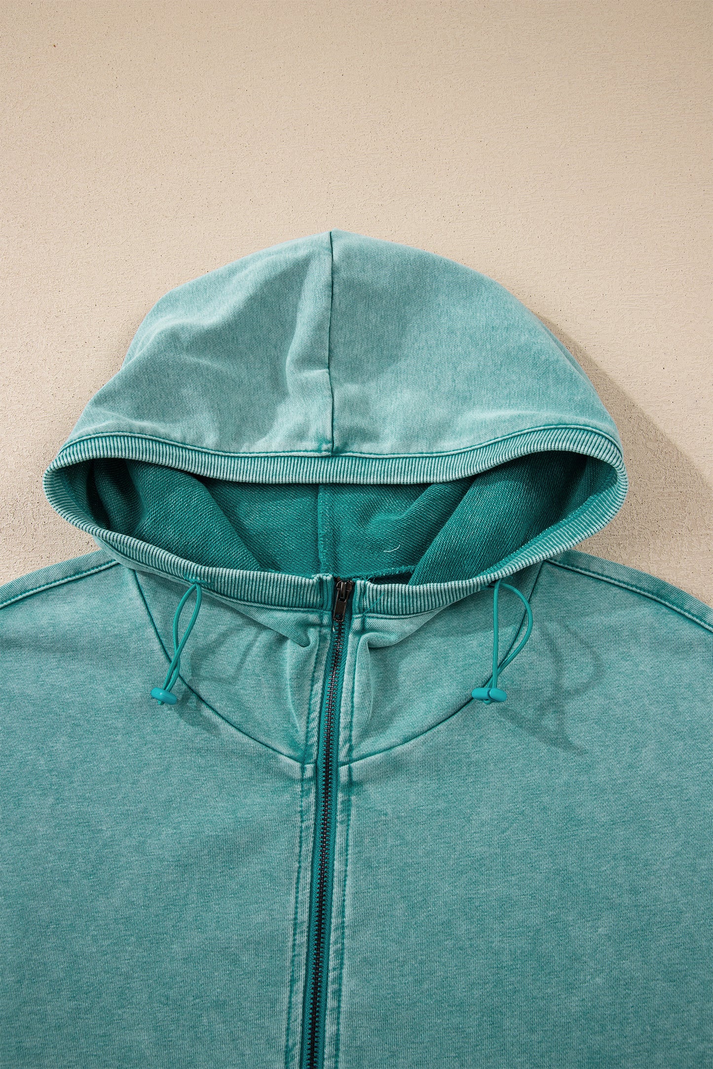 Canton Half Zip Kangaroo Pocket Mineral Wash Baggy Hoodie