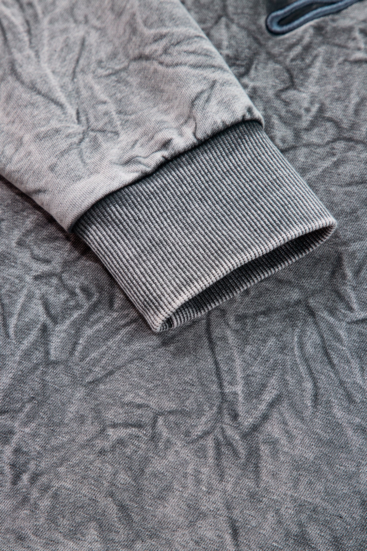 Real Teal saved by grace Letter Embroidery Mineral Wash Loose Sweatshirt